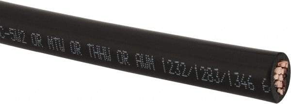 Southwire - 4 AWG, 19 Strand, Black Machine Tool Wire - PVC, Acid, Moisture and Oil Resistant, 500 Ft. Long - Best Tool & Supply