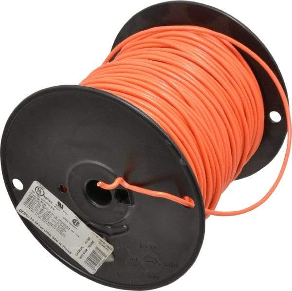 Southwire - 14 AWG, 41 Strand, Orange Machine Tool Wire - PVC, Acid, Moisture and Oil Resistant, 500 Ft. Long - Best Tool & Supply