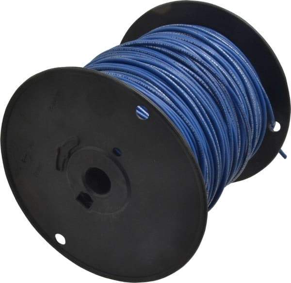 Southwire - 14 AWG, 41 Strand, Blue Machine Tool Wire - PVC, Acid, Moisture and Oil Resistant, 500 Ft. Long - Best Tool & Supply