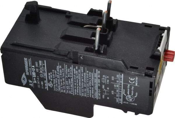 Springer - 0.65 to 1.1 Amp, IEC Overload Relay - Trip Class 10, For Use with 9-32A JC Contactors - Best Tool & Supply