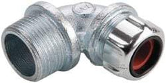 Thomas & Betts - 1/2 to 5/8" Cable Capacity, Liquidtight, Elbow Strain Relief Cord Grip - 1 NPT Thread, Iron - Best Tool & Supply