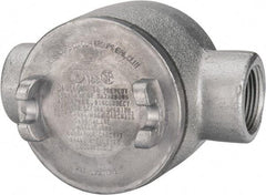 Thomas & Betts - (2) 1" Knockouts, Iron Round GUAC - 3-1/2" Overall Width x 2.31" Overall Depth - Best Tool & Supply