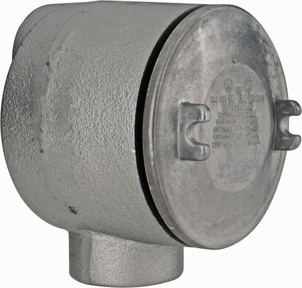 Thomas & Betts - (2) 2" Knockouts, Iron Round Junction Box - 5-3/4" Overall Width x 4.06" Overall Depth - Best Tool & Supply