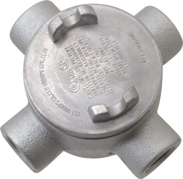 Thomas & Betts - (4) 3/4" Knockouts, Iron Round GUAX - 3-1/2" Overall Width x 2" Overall Depth - Best Tool & Supply