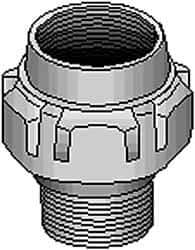 Thomas & Betts - 2" Trade, Steel Threaded Straight Rigid/Intermediate (IMC) Conduit Male Union - Noninsulated - Best Tool & Supply