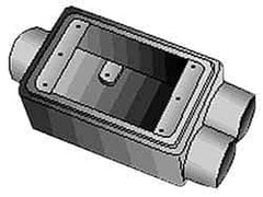 Thomas & Betts - 2 Gang, (2) 1/2" Knockouts, Iron Rectangle Device Box - Zinc Plated - Best Tool & Supply