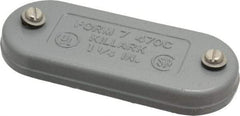 Hubbell Killark - 1-1/4" Trade, Cast Iron Conduit Body Cover Plate - Use with Form 7 Conduit Bodies - Best Tool & Supply