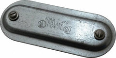 Hubbell Killark - 1-1/4" Trade, Steel Conduit Body Cover Plate - Use with Form 7 Conduit Bodies - Best Tool & Supply