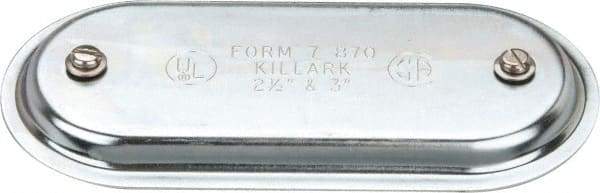 Hubbell Killark - 2-1/2" & 3" Trade, Steel Conduit Body Cover Plate - Use with Form 7 Conduit Bodies - Best Tool & Supply