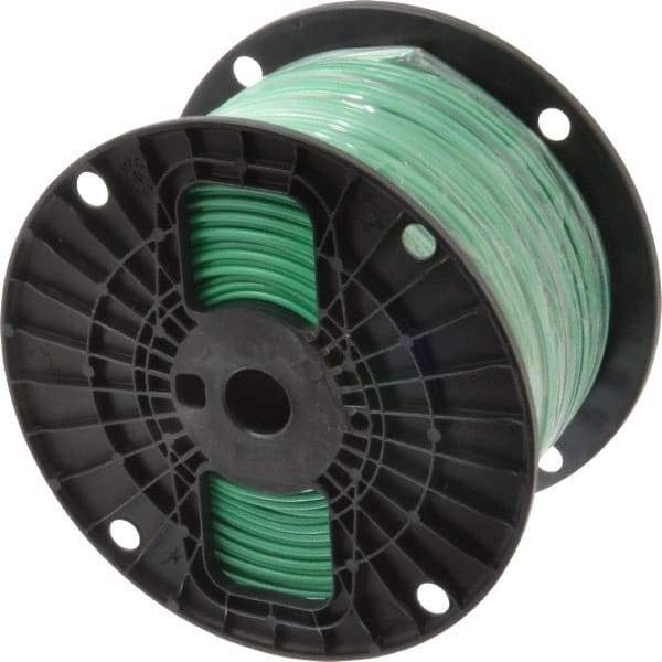 Southwire - THHN/THWN, 14 AWG, 15 Amp, 500' Long, Solid Core, 1 Strand Building Wire - Green, Thermoplastic Insulation - Best Tool & Supply