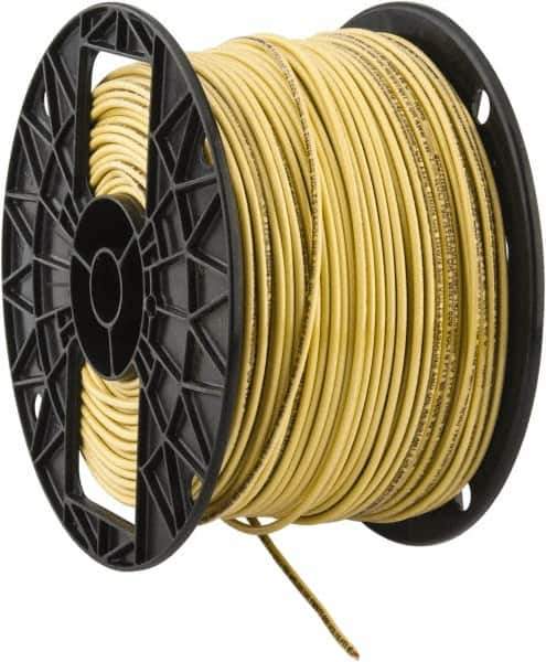 Southwire - THHN/THWN, 14 AWG, 15 Amp, 500' Long, Solid Core, 1 Strand Building Wire - Yellow, Thermoplastic Insulation - Best Tool & Supply