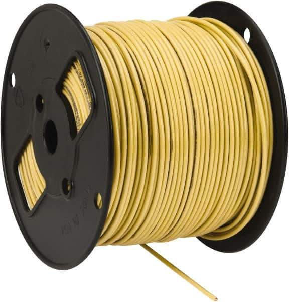 Southwire - THHN/THWN, 12 AWG, 20 Amp, 500' Long, Solid Core, 1 Strand Building Wire - Yellow, Thermoplastic Insulation - Best Tool & Supply