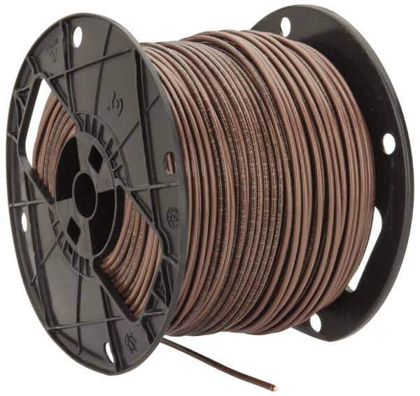 Southwire - THHN/THWN, 12 AWG, 20 Amp, 500' Long, Solid Core, 1 Strand Building Wire - Brown, Thermoplastic Insulation - Best Tool & Supply