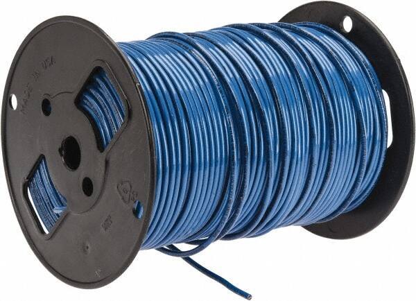 Southwire - THHN/THWN, 10 AWG, 30 Amp, 500' Long, Solid Core, 1 Strand Building Wire - Blue, Thermoplastic Insulation - Best Tool & Supply