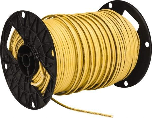 Southwire - THHN/THWN, 10 AWG, 30 Amp, 500' Long, Solid Core, 1 Strand Building Wire - Yellow, Thermoplastic Insulation - Best Tool & Supply