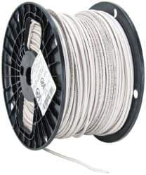 Southwire - THHN/THWN, 14 AWG, 15 Amp, 500' Long, Stranded Core, 19 Strand Building Wire - White, Thermoplastic Insulation - Best Tool & Supply