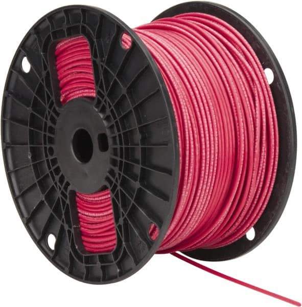 Southwire - THHN/THWN, 14 AWG, 15 Amp, 500' Long, Stranded Core, 19 Strand Building Wire - Red, Thermoplastic Insulation - Best Tool & Supply