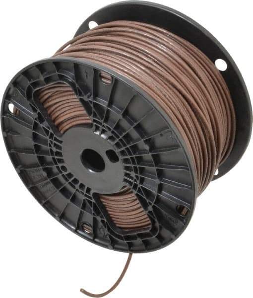 Southwire - THHN/THWN, 14 AWG, 15 Amp, 500' Long, Stranded Core, 19 Strand Building Wire - Brown, Thermoplastic Insulation - Best Tool & Supply