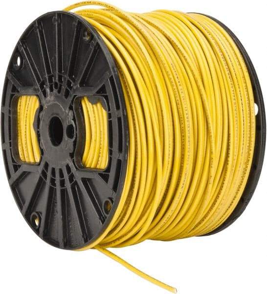 Southwire - THHN/THWN, 12 AWG, 20 Amp, 500' Long, Stranded Core, 19 Strand Building Wire - Yellow, Thermoplastic Insulation - Best Tool & Supply