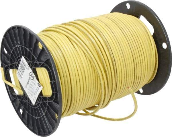 Southwire - THHN/THWN, 10 AWG, 30 Amp, 500' Long, Stranded Core, 19 Strand Building Wire - Yellow, Thermoplastic Insulation - Best Tool & Supply