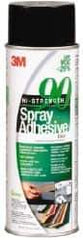 3M - 24 oz Aerosol Clear Spray Adhesive - High Tack, 200°F Heat Resistance, 50 Sq Ft Coverage, High Strength Bond, 30 min Max Bonding Time, Flammable, Series High-Strength 90 - Best Tool & Supply