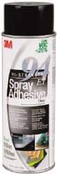 3M - 24 oz Aerosol Clear Spray Adhesive - High Tack, 210°F Heat Resistance, 37 Sq Ft Coverage, High Strength Bond, 60 min Max Bonding Time, Flammable, Series 94 - Best Tool & Supply