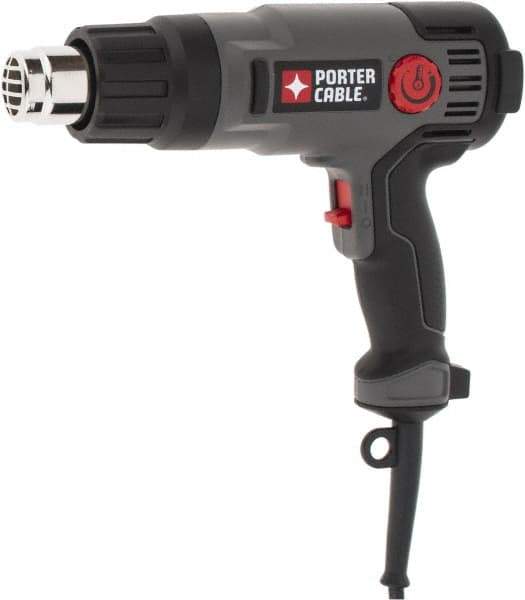 Porter-Cable - 120 to 1,150°F Heat Setting, 19 CFM Air Flow, Heat Gun - 120 Volts, 11.7 Amps, 1,500 Watts, 6' Cord Length - Best Tool & Supply