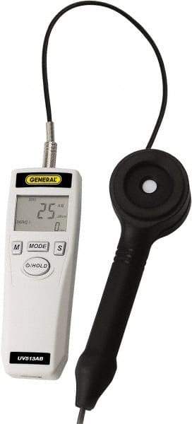 General - 9 Volt Battery, LCD Display, Light Meter - 4 Accuracy, Compatible with UV AB Lighting, Built In Memory - Best Tool & Supply