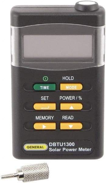 General - LCD Display Power Meter - Includes Batteries, Carrying Case, Tripod Mounting Screw, User Manual - Best Tool & Supply