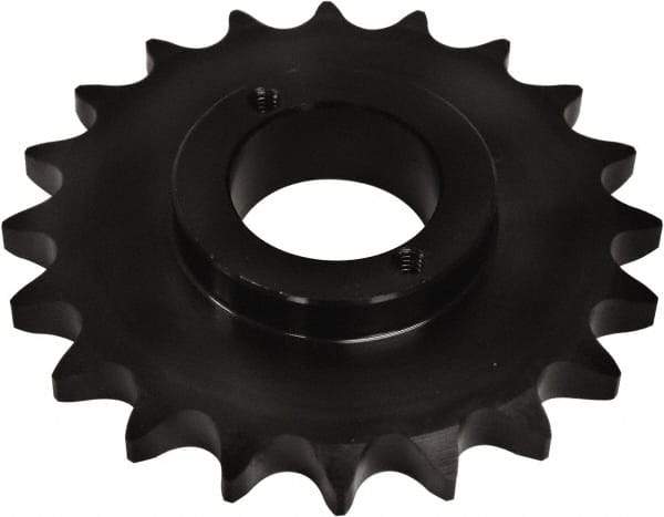 U.S. Tsubaki - 14 Teeth, 1-1/4" Chain Pitch, Chain Size 100, Split Taper Sprocket - 5.618" Pitch Diam, 6.23" Outside Diam - Best Tool & Supply