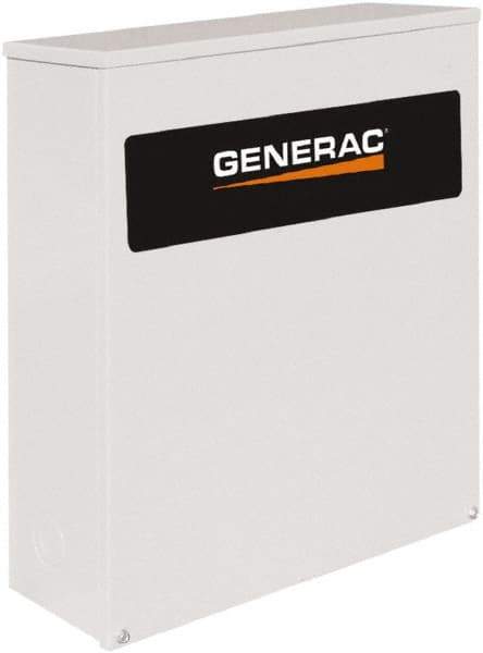 Generac Power - 3 Phase, 277/480 Input Volt, 400 Amp, Automatic Transfer Switch - 3R NEMA Rated, Steel, 30.1 Inch Wide x 13.1 Inch Deep x 48.1 Inch High, Automatic Exerciser, Electrically Operated, IEC 60947-6-1 - Best Tool & Supply