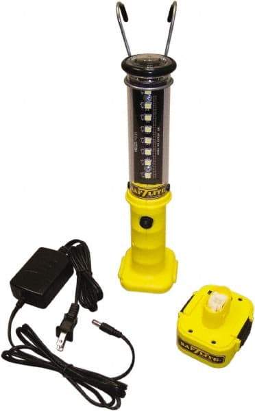 Made in USA - 100 VAC & 240 VAC, (8) 1/2, (1) 1 Watt, Cordless, LED Portable Handheld Work Light - 1 Head, Polycarbonate - Best Tool & Supply