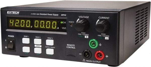 Extech - 160 Watt, 10 Amp, 120 VAC Input, 42 VDC Output, Benchtop Power Supply - 1 Output, LED Display - Best Tool & Supply