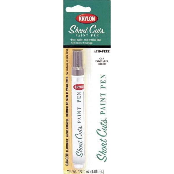 Krylon - 0.33 oz Chrome Metallic Finish Paint Pen - Pen, Direct to Metal, 742 gL VOC Compliance - Best Tool & Supply