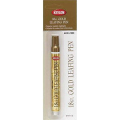 Krylon - 0.33 oz Gold Metallic Finish Paint Pen - Leafing, Direct to Metal, 875 gL VOC Compliance - Best Tool & Supply