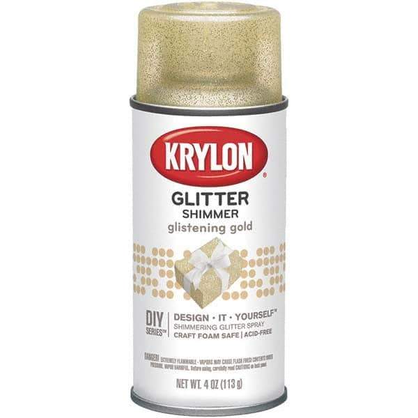 Krylon - Glistening Gold, Glitter, Craft Paint Spray Paint - 4 oz Container - Best Tool & Supply