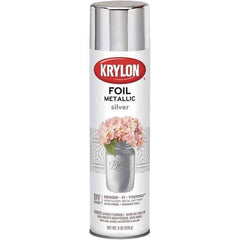 Krylon - Silver Foil, Gloss, Metallic Spray Paint - 8 oz Container - Best Tool & Supply