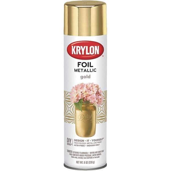 Krylon - Gold Foil, Gloss, Metallic Spray Paint - 8 oz Container - Best Tool & Supply