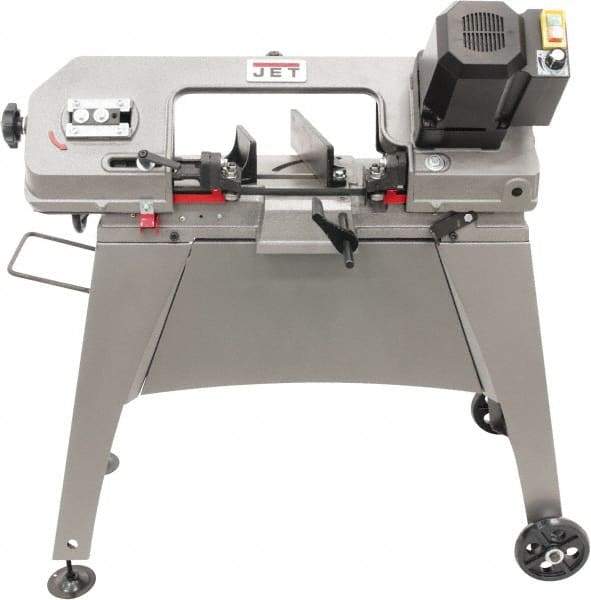 Jet - 5 x 6" Semi-Automatic Combo Horizontal & Vertical Bandsaw - 1 Phase, 90° Vise Angle of Rotation, 1/2 hp, 115 Volts, Geared Head Drive - Best Tool & Supply