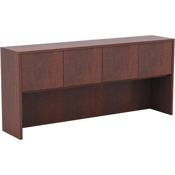 ALERA - 70.63" Long x 35-1/2" High x 15" Deep, Kneespace Credenza - Medium Cherry, Woodgrain Laminate - Best Tool & Supply