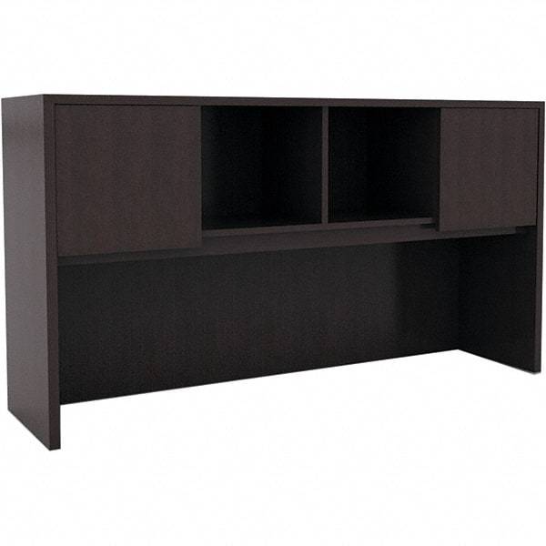 ALERA - 58.88" Long x 35-1/2" High x 15" Deep, Kneespace Credenza - Espresso (Color), Woodgrain Laminate - Best Tool & Supply