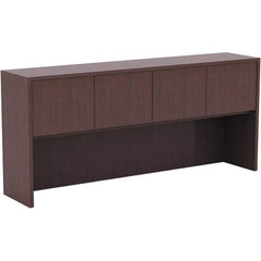 ALERA - 70.63" Long x 35-1/2" High x 15" Deep, Kneespace Credenza - Mahogany (Color), Woodgrain Laminate - Best Tool & Supply