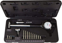 SPI - 15 Anvil, 1.4 to 6" Dial Bore Gage Set - 0.0005" Graduation, 6" Gage Depth, Accurate to 0.0005", Carbide Contact Point - Best Tool & Supply