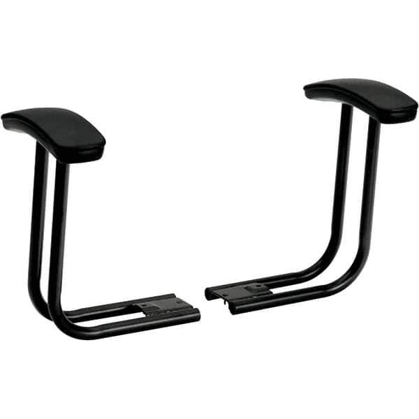 Hon - Black Adjustable T-Pad Arms - For HON ComforTask Series Swivel Task Chairs - Best Tool & Supply