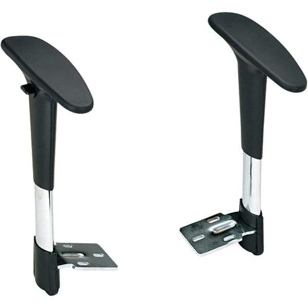 Safco - Black/Chrome Adjustable Arms - For Safco Metro Chairs Collection, Safco Metro Extended Height Chairs - Best Tool & Supply