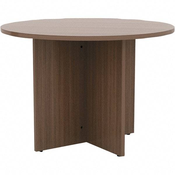 ALERA - 29-1/2" High Stationary Conference Table - 1" Thick, Walnut (Color), Wood Grain Laminate - Best Tool & Supply