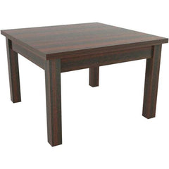 ALERA - 20" Long x 23.63" Wide x 20.38" High Stationary Reception Table - 1" Thick, Mahogany (Color), Wood Grain Laminate - Best Tool & Supply