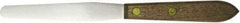 Albion Engineering - 7/16" Wide Spring Blade Stainless Steel Spatula - Flexible, Straight Hardwood Handle, 4" OAL - Best Tool & Supply