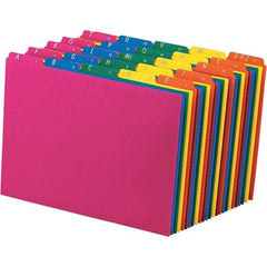 Pendaflex - 8-1/2 x 11" 25 Tabs, Unpunched, Preprinted Divider - Assorted Color Tabs, Assorted Folder - Best Tool & Supply