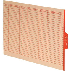 Pendaflex - 8-1/2 x 11" 100 Tabs, Unpunched, Preprinted Divider - Red Tabs, Manila Folder - Best Tool & Supply